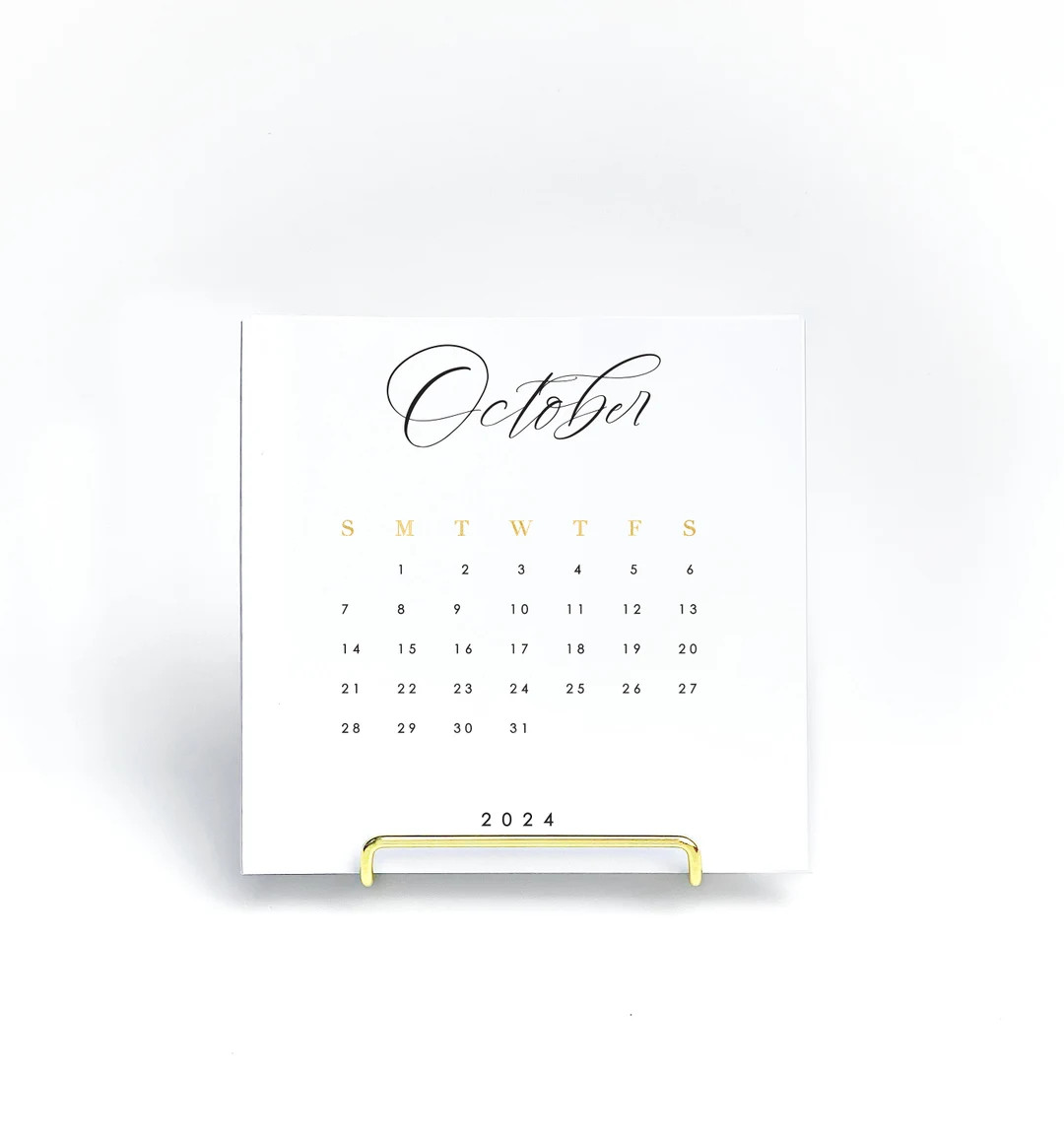 2026 Classic Desk Calendar - Elegant Desk Calendar - Desk Calendar Set - Calendar + Gold Stand - ... | Etsy (US)