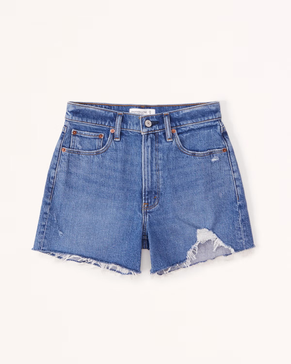High Rise 4 Inch Mom Short | Abercrombie & Fitch (US)
