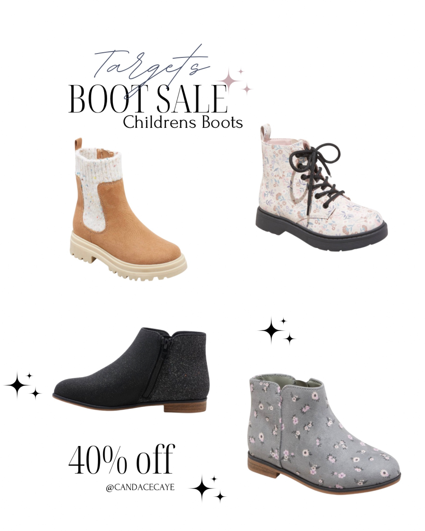 Targets big boot sale is live! 40% off boots for the whole fam 

#LTKsalealert #LTKGiftGuide #LTKshoecrush
