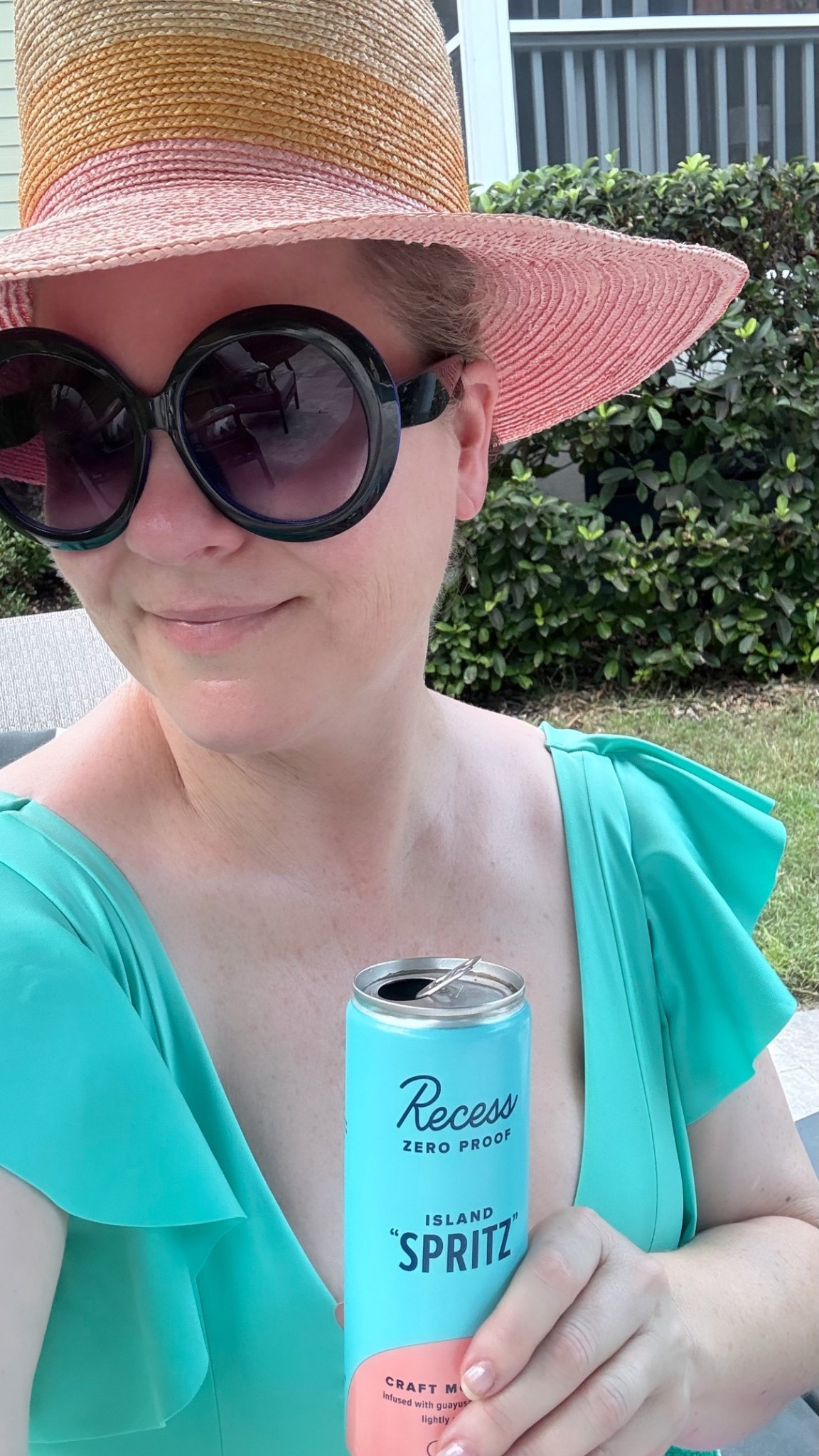 Pool day with adaptogens instead of alcohol. Sunnies are from jujuloves.com 😎

#LTKOver40