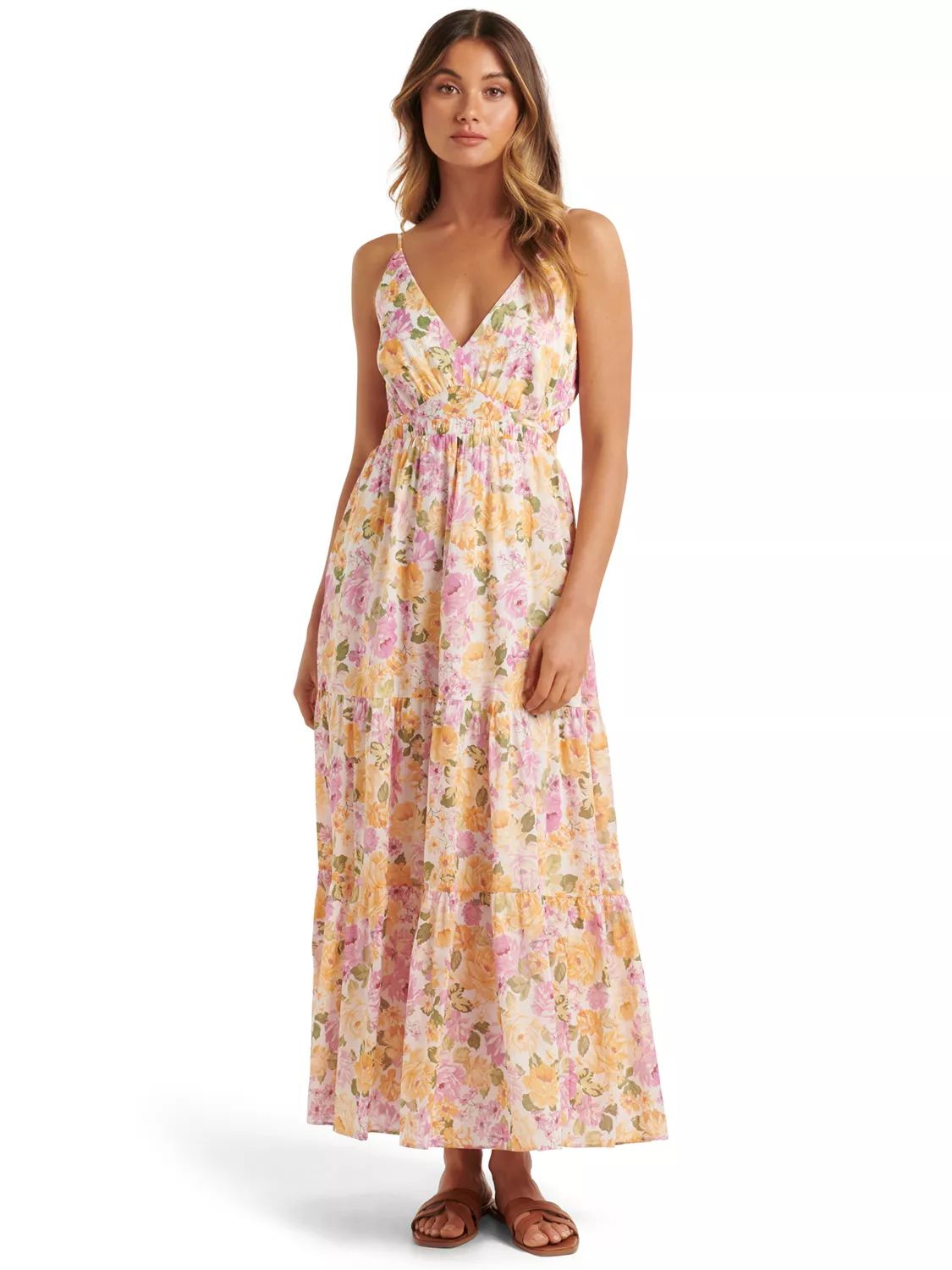 Forever New Seraphina Cotton Floral V-Neck Maxi Dress, Multi | John Lewis (UK)