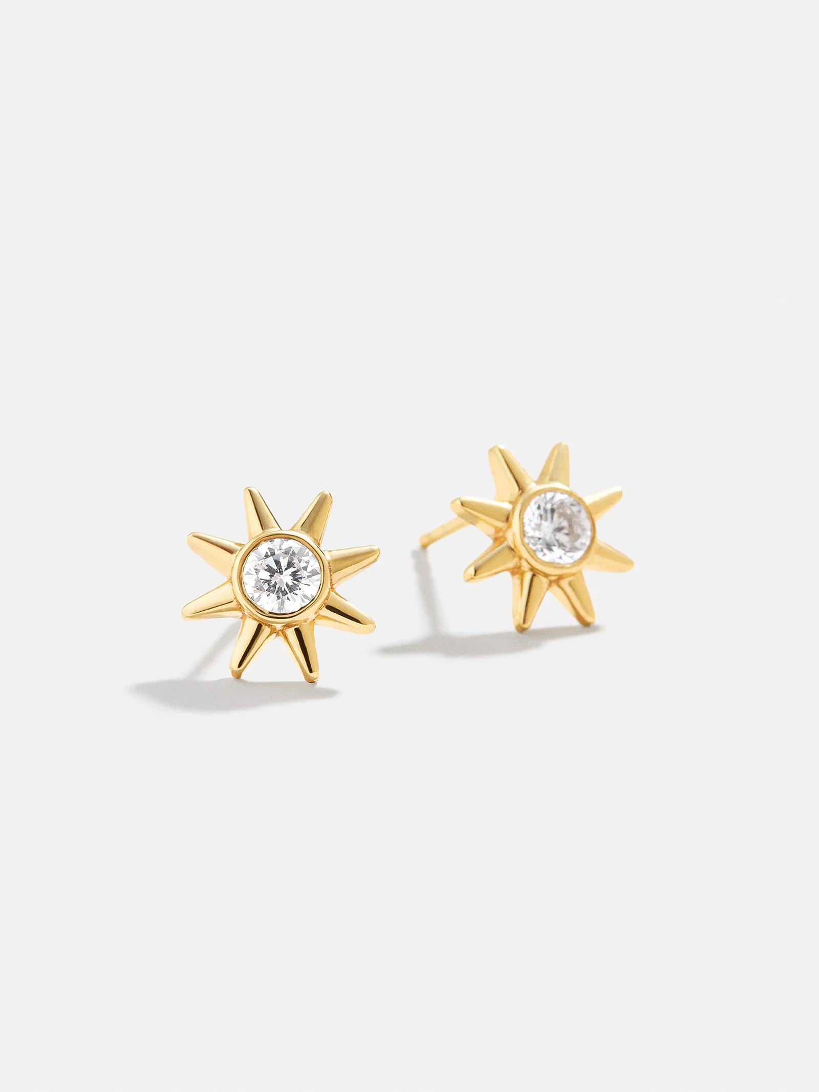 18k Gold Celestial Delicate Stud - Sun | BaubleBar (US)