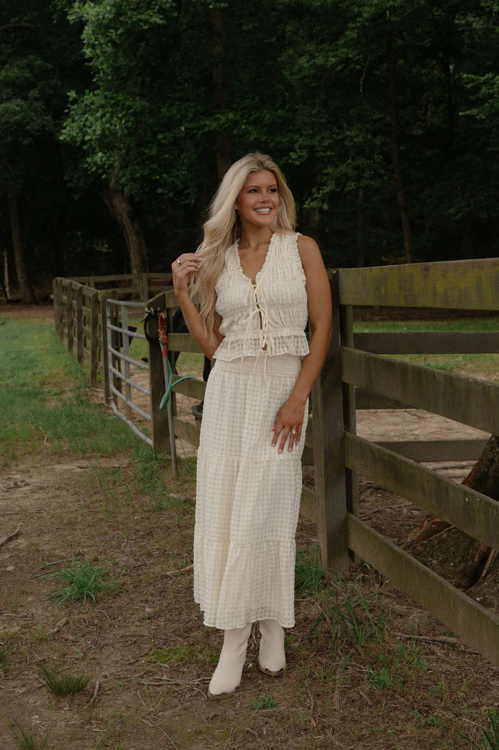 Lake Midi Skirt Set-Cream | These Three