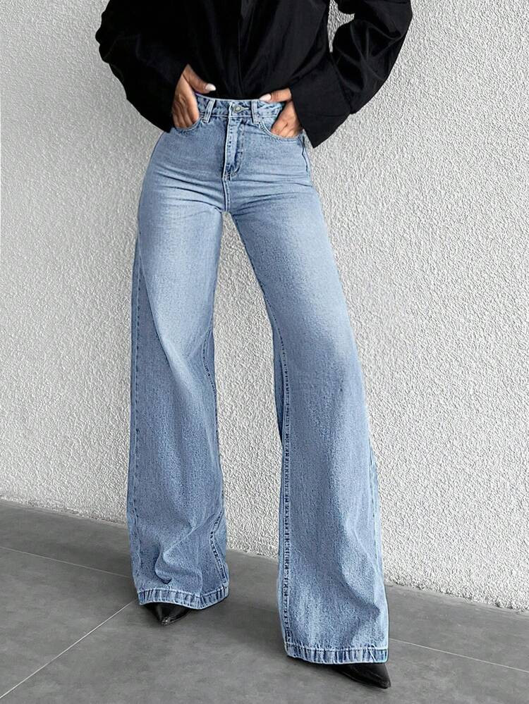 SHEIN Tall Women's Light-Colored Casual Everyday Denim Jeans | SHEIN