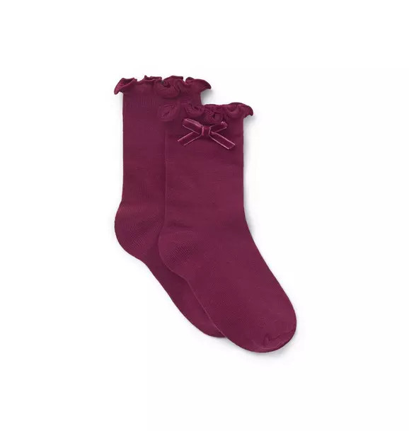 Ruffle Cuff Bow Sock | Janie and Jack