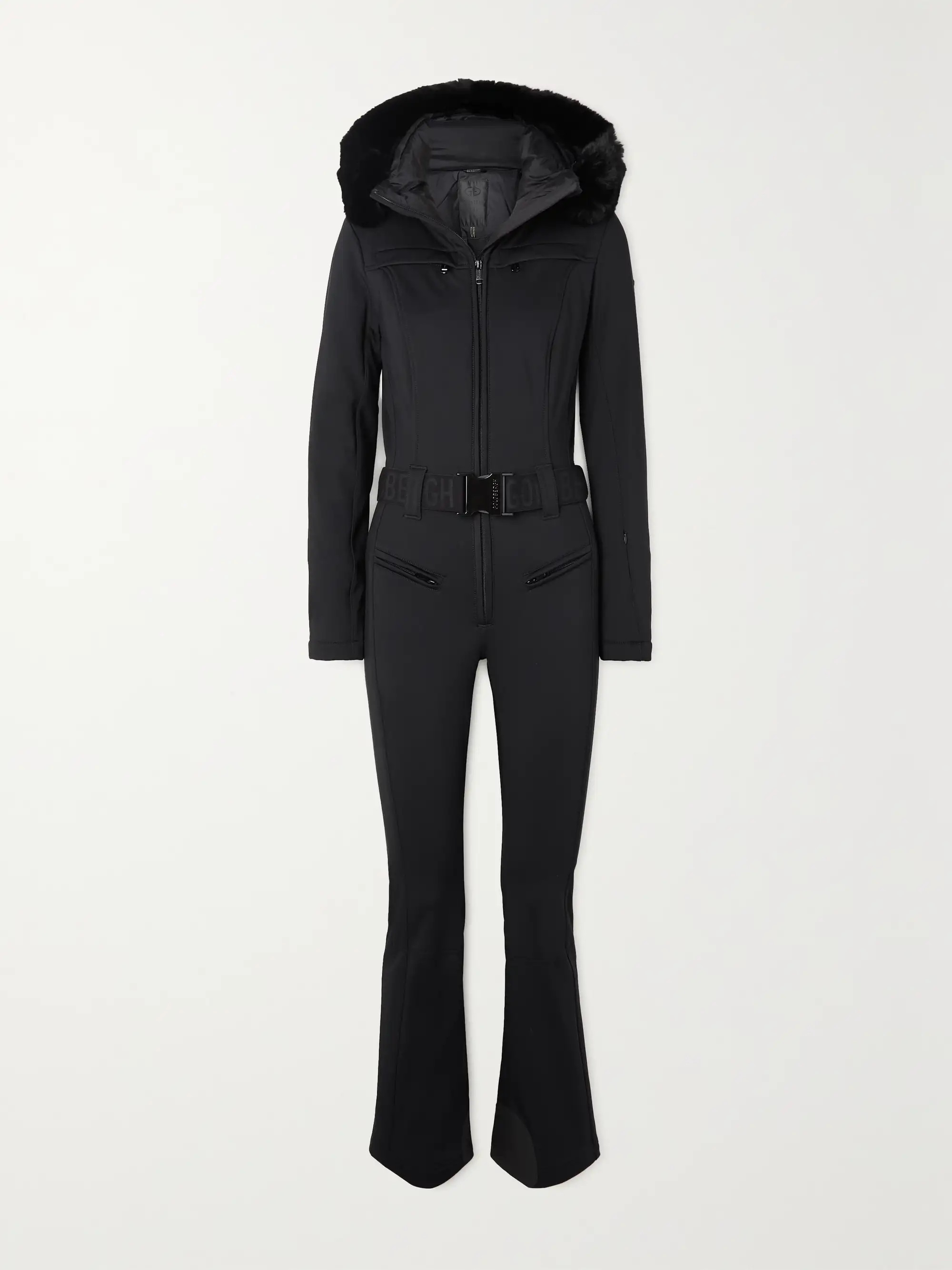 Parry belted hooded faux fur-trimmed ski suit | NET-A-PORTER (US)