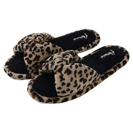 Leopard Memory Foam Warm Comfortable Home House Slipper | Walmart (US)