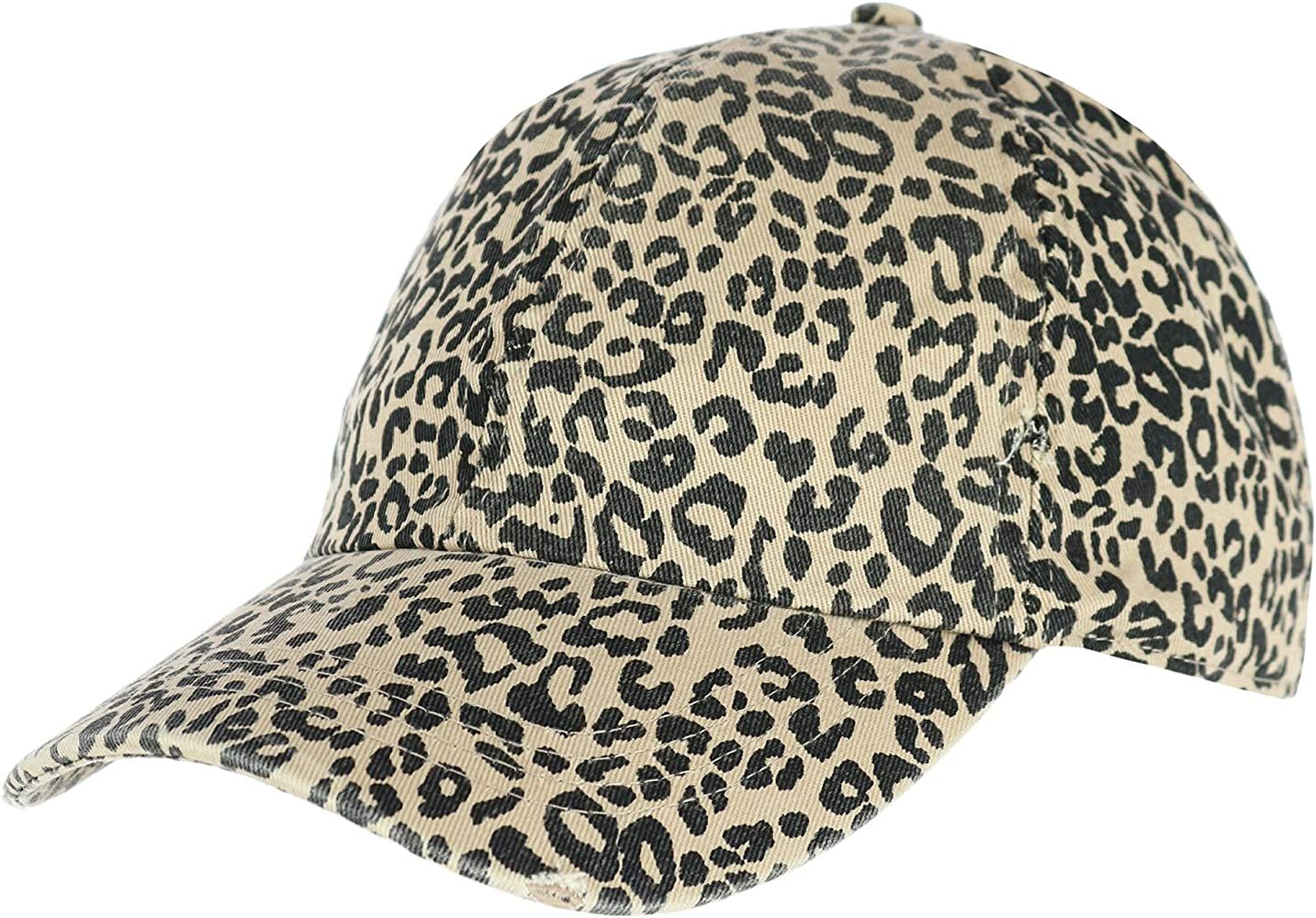 David & Young Women's Distressed Leopard Print Baseball Hat | Amazon (US)