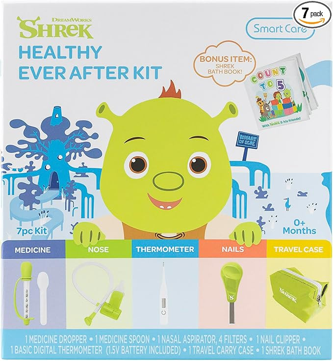 Smart Care Shrek Healthy Ever After Baby Healthcare Kit, Baby Newborn Essentials, Newborn Gifts, ... | Amazon (US)