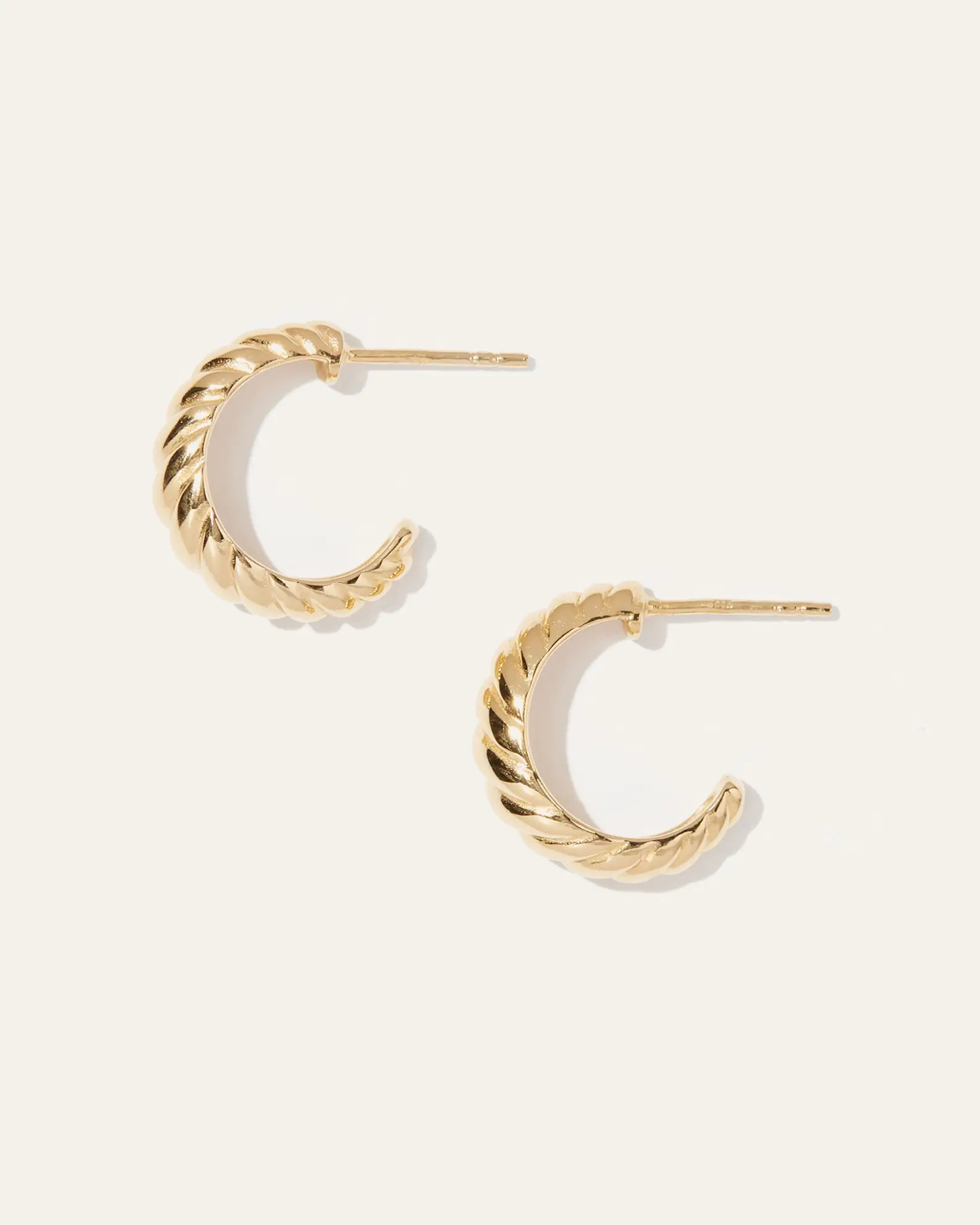Croissant Hoops in Gold Vermeil | Quince