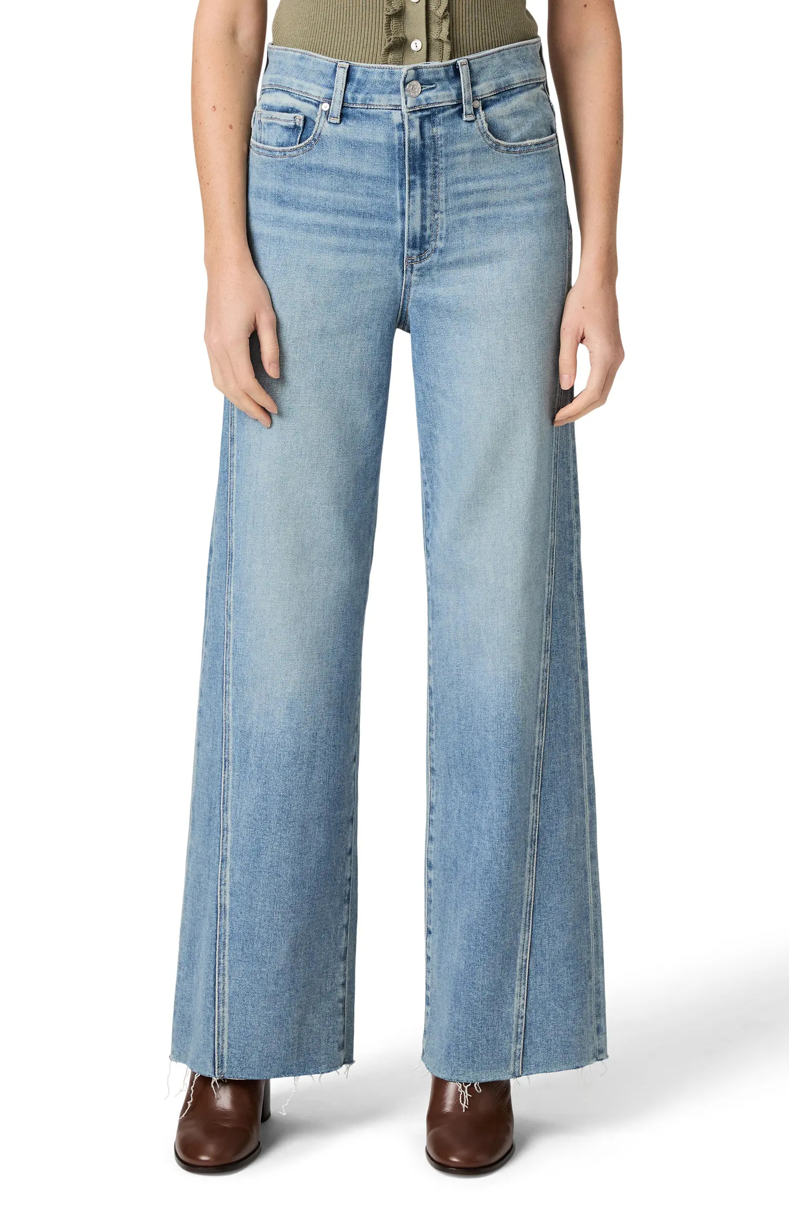 Anessa Raw Hem High Waist Wide Leg Jeans | Nordstrom