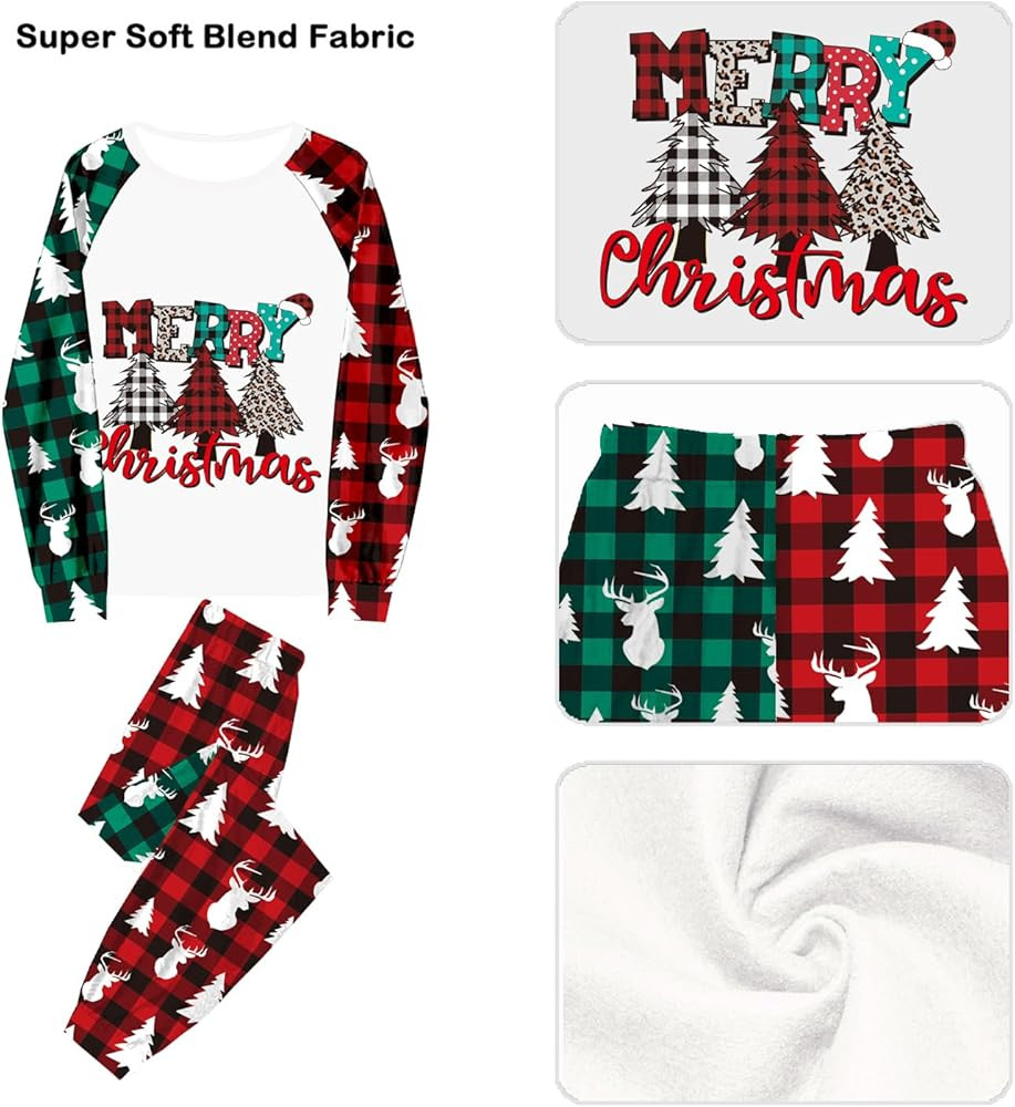 Christmas Pajamas for Family Matching Family Christmas Pajamas Set Pjs Holiday Xmas Family Jammie... | Amazon (US)