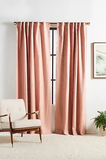 Luxe Linen Blend Curtain | Anthropologie (US)