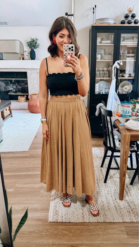 Midsize date night outfit, summer casual outfit, Elevated casual
In a medium in the crochet top and medium in the maxi linen skirt 

#LTKMidsize #LTKSaleAlert #LTKSummerSales