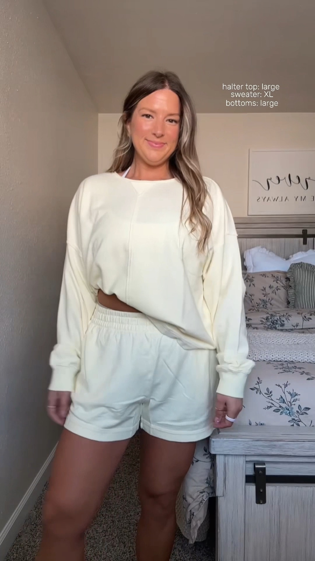 Not the biggest fan of the track set from aerie but the 100% cotton butter yellow set??!?? OBSESSED!! Anyone else excited to see halter tops making a come back?! So many cute new arrivals at @Aerie 

#LTKMidsize #LTKgrwm #LTKootd