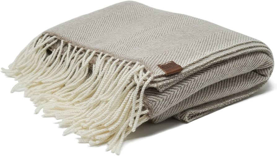 Borges & Scott 30% Cashmere 70% Merino - Blanket Throw - Cinnamon HB | Amazon (US)