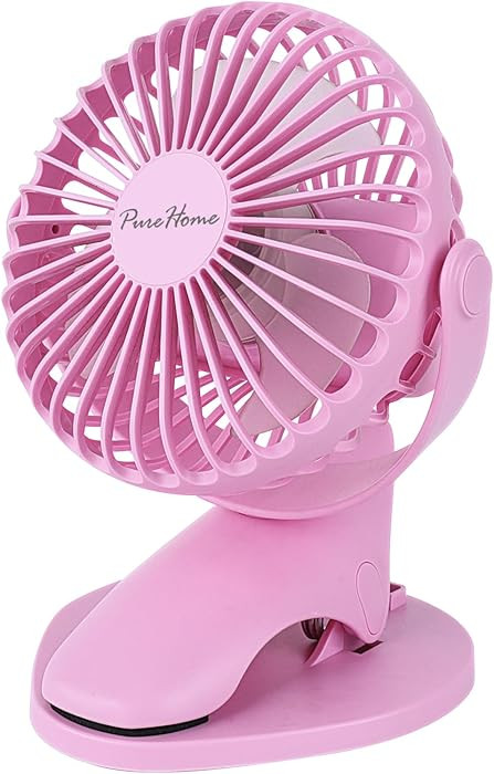 PureHome Portable Clip Fan Battery Operated,3 Speeds USB Rechargeable Mini Table Fan with Strong ... | Amazon (US)