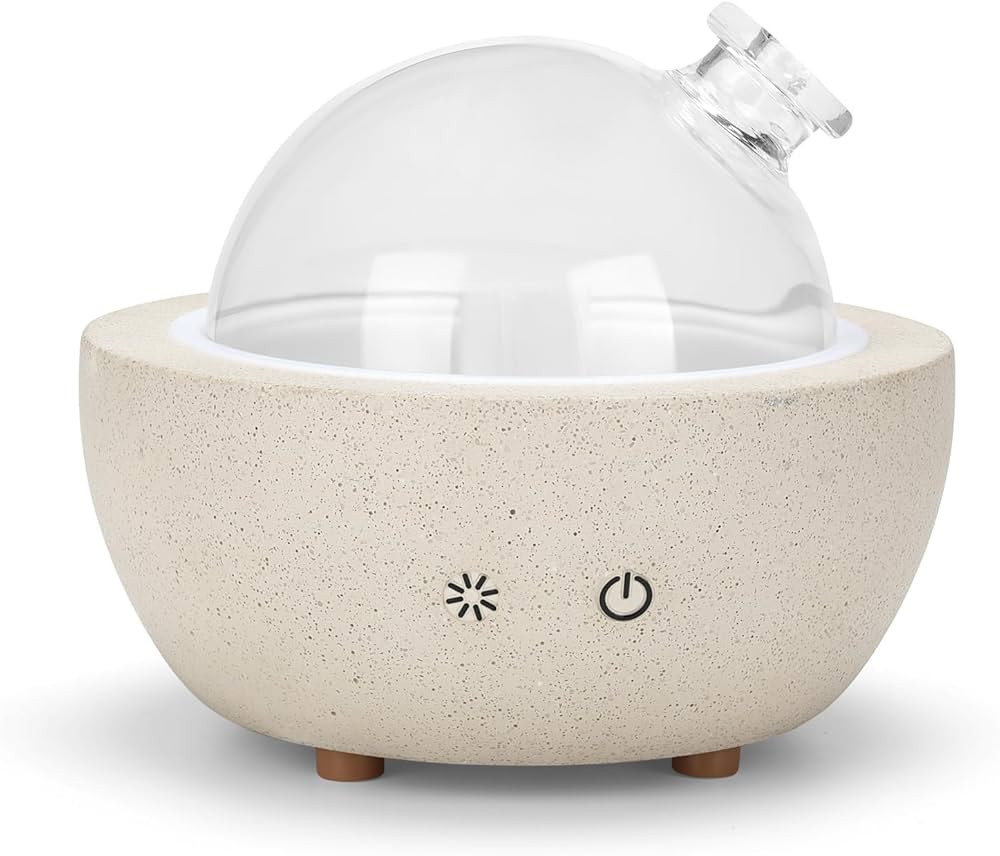 Essential Oil Aromatherapy Diffuser for Home Bedroom Large Room Glass Stone Ultrasonic Air Scent ... | Amazon (US)
