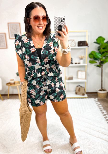 Amazon 2 piece shorts set will be going with me on vacation this summer! Looks like a romper but it’s a 2 piece set!  XL in mine. Shorts have pockets and a very stretchy waistband. Sandals are Reef look a likes but for the fraction of the price. Fit is true to size and so comfy!

#LTKSeasonal #LTKmidsize #LTKfindsunder50