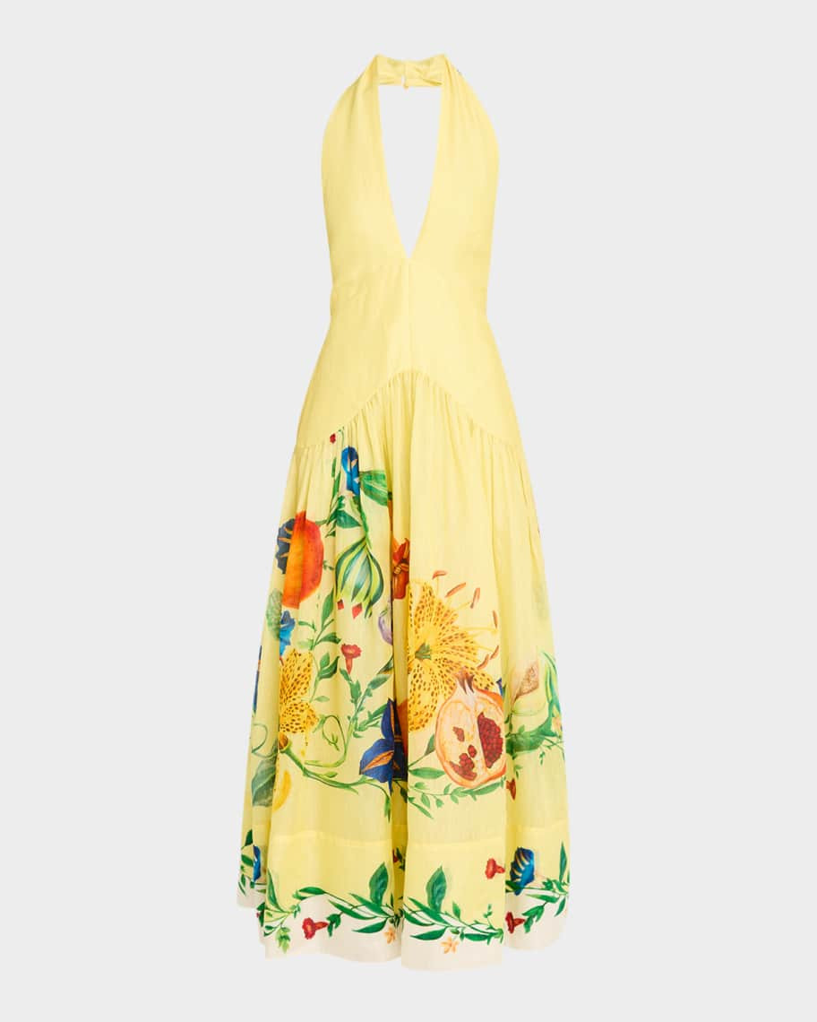 ALEMAIS Dahlia Halter Gown | Neiman Marcus