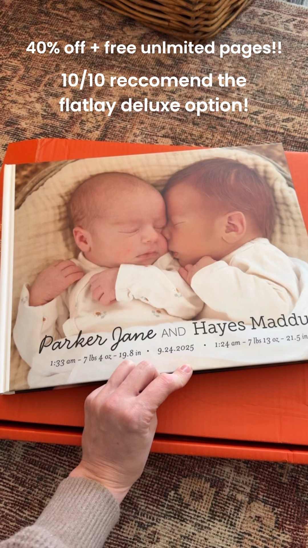 One of the best times to order a photo book - 40% off + free unlimited pages! Add ALL the photos - I love the single photo 2 page spread option!! I reccomend the deluxe flatlay option, no creases & works great for layouts with a photo that fits on both pages. Worth the splurge!! 

#LTKmomlife #LTKSaleAlert