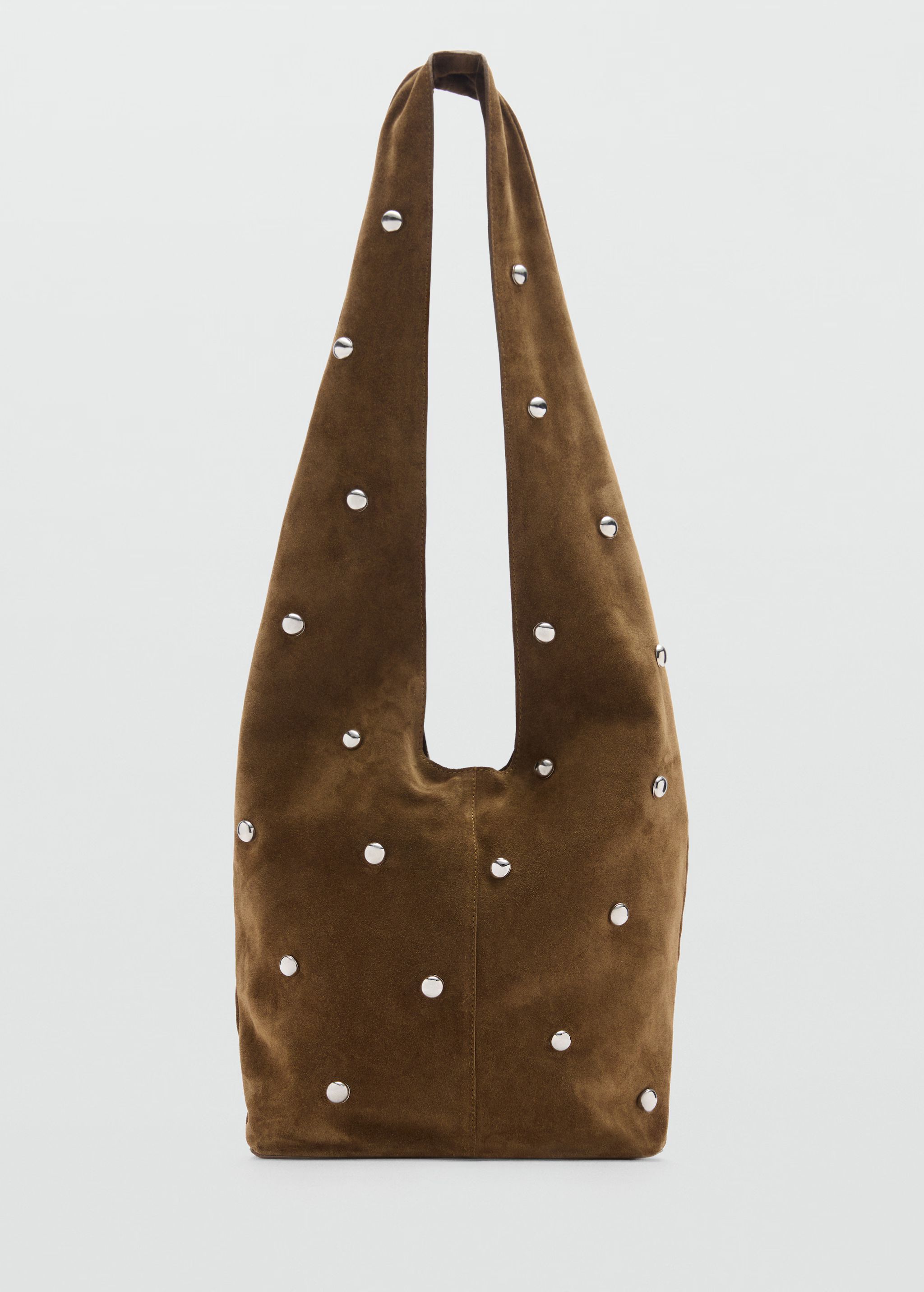 Stud leather bag - Woman | MANGO USA | MANGO (US)