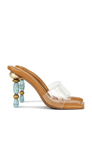 Cult Gaia Mahina Sandal in Teal. - size 39.5 | Revolve Clothing (Global)