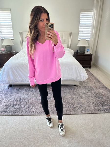 Comfy pink pullover. Wearing size large for an oversized fit 💕 #targetstyle #target #momstyle 

#LTKsalealert #LTKstyletip #LTKFind