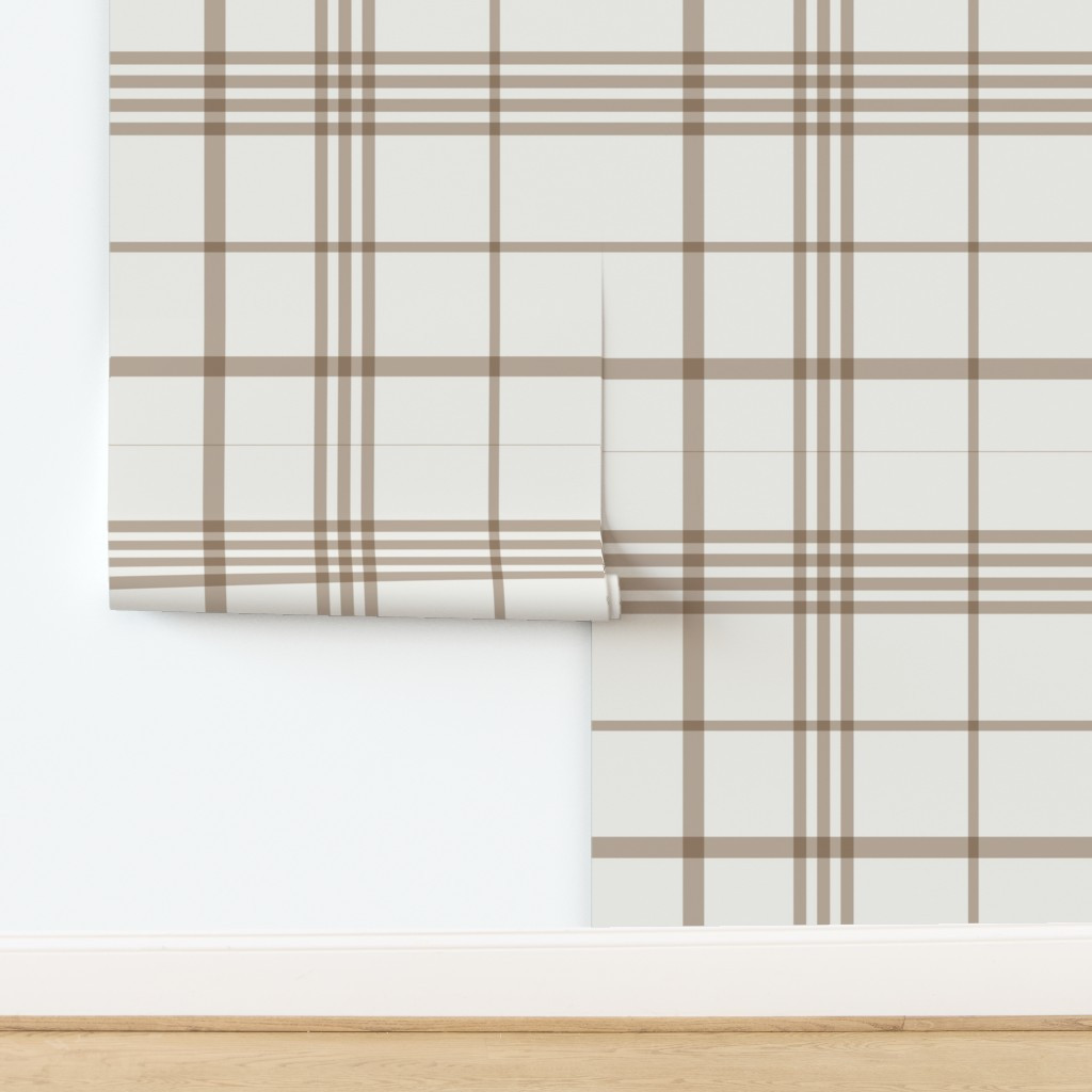 Ski Cabin Plaid Brown Wallpaper | Spoonflower | Spoonflower