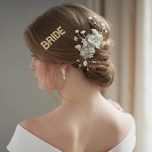Messen BRIDE Letters Hair Clips Bling Luxury Crystal Rhinestones Words Hair Pins for Women Sparkl... | Amazon (US)