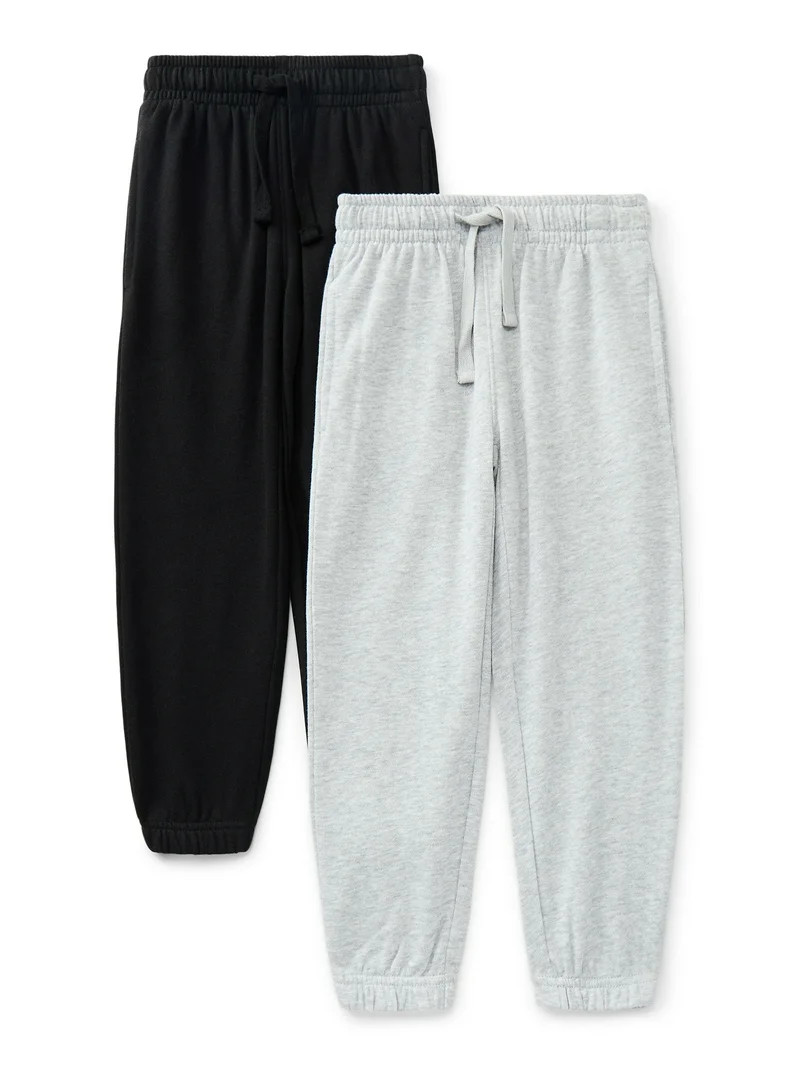 Wonder Nation Boys Fleece Joggers, 2-Pack, Sizes 4-18 & Husky | Walmart (US)