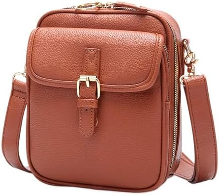 hoehew Crossbody Leather Bag for Women, Multi-Slot Multifunctional Large Capacity Bags Adjustable... | Amazon (US)