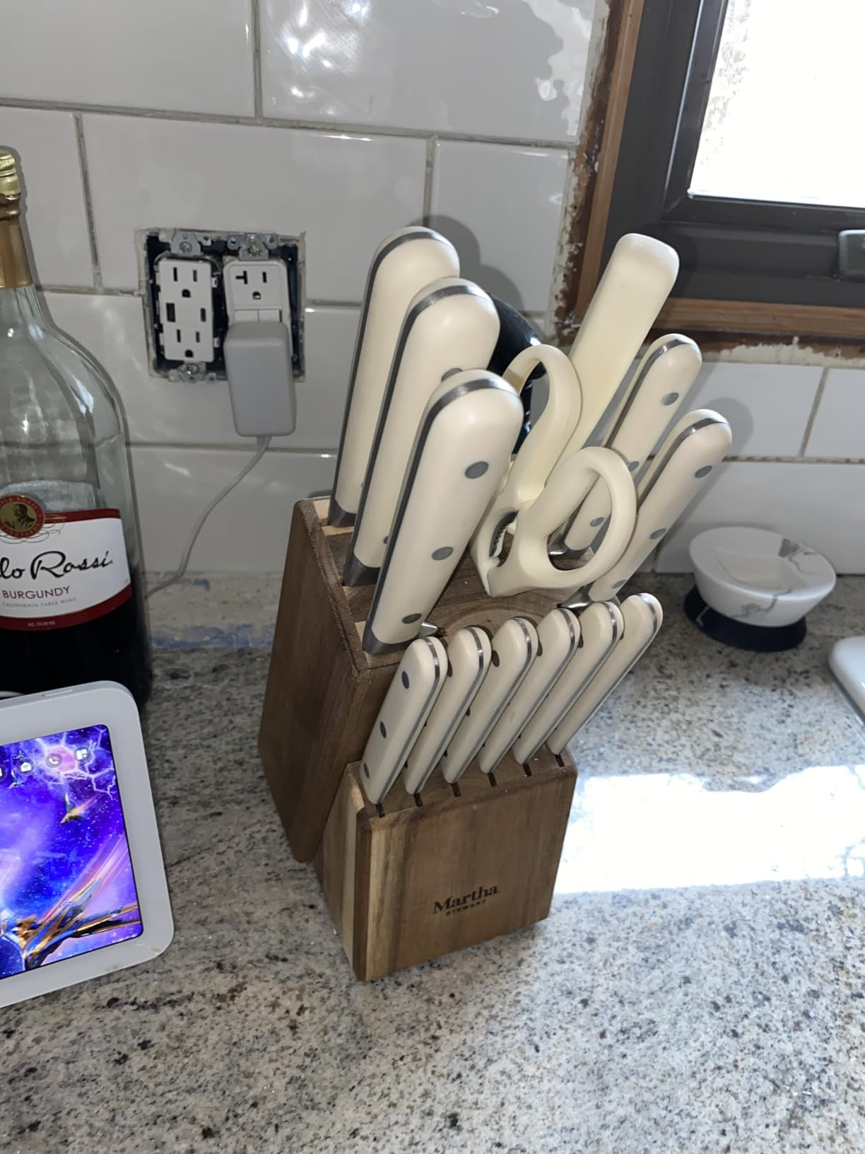 MARTHA STEWART Eastwalk 14 Piece High Carbon Stainless Steel Cutlery Kitchen Knife Block Set w/AB... | Amazon (US)