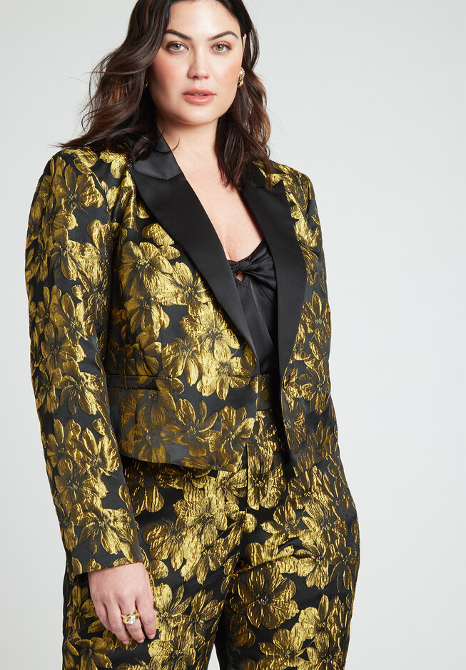 Brocade Blazer | Eloquii
