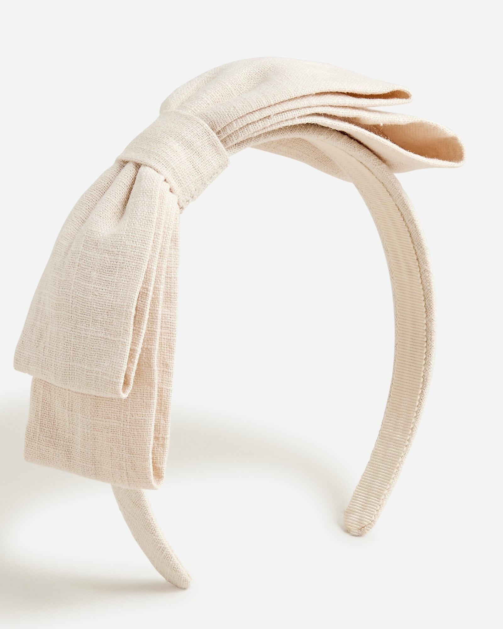 Linen-blend bow headband | J. Crew US