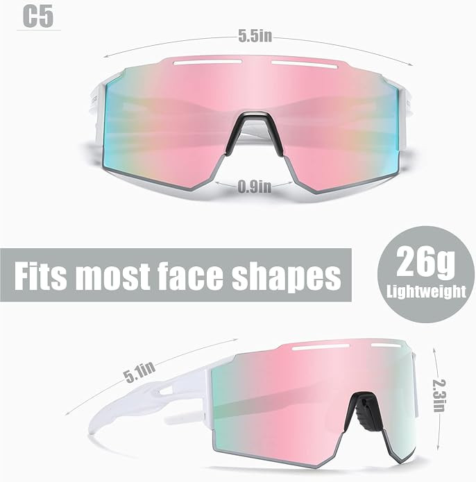 YUNBLL&KO Sports Sunglasses for Men Women Polarized UV400, Sunglasses for Baseball Fishing Runnin... | Amazon (US)