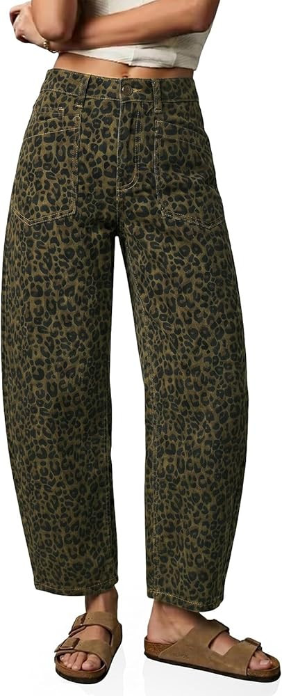 Cicy Bell Womens Baggy Barrel Jeans Cropped High Waisted Wide Leg Boyfriend Vintage Loose Denim P... | Amazon (US)