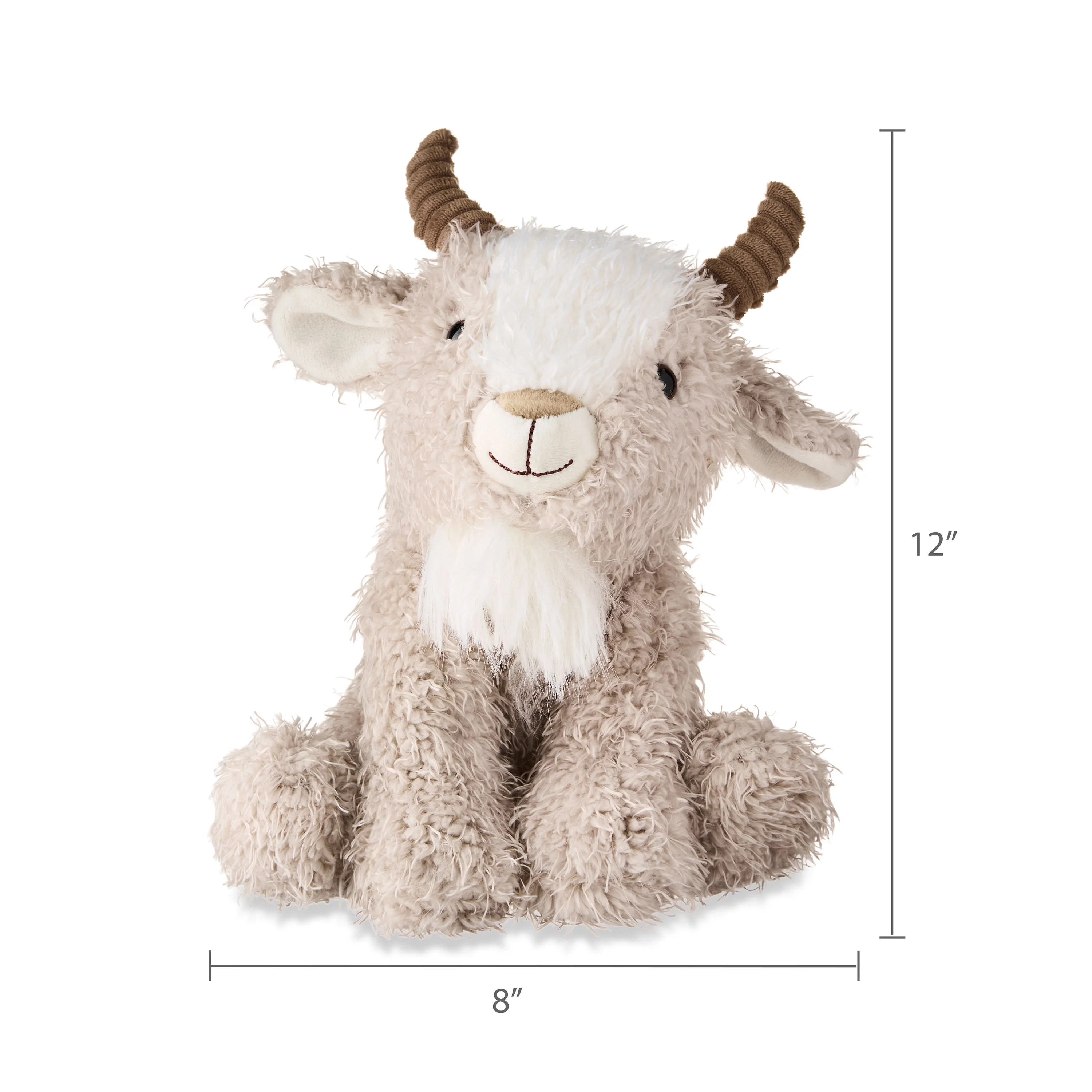 Easter Medium White Furry Goat Plush, 12 in, by Way To Celebrate | Walmart (US)