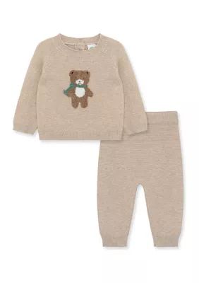 Little Me Baby Boys Bear Sweater Set | Belk