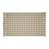 My Texas House Tan Windowpane Fringe Indoor/Outdoor Layering Rug, 24" x 38" - Walmart.com | Walmart (US)
