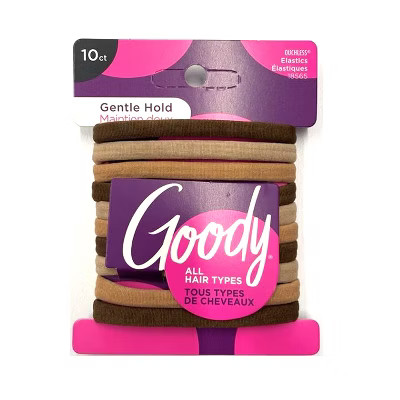 Goody Nylon Seamless Hair Elastics - Brown - 10ct | Target
