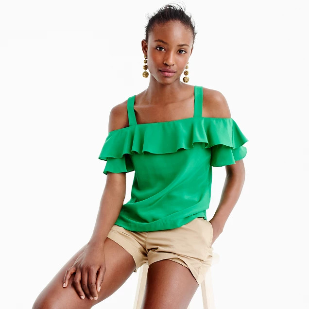 Cold-shoulder top | J.Crew US