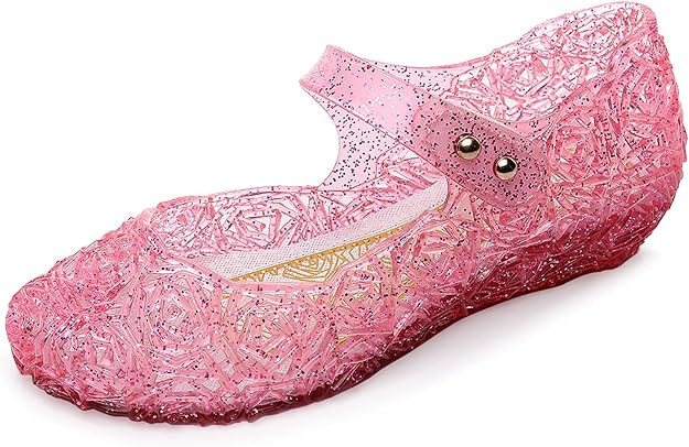 Jelly Shoes for Girls, Snow Queen Princess Birthday Sandals for Little Girls, Blue Toddler Glitte... | Amazon (US)