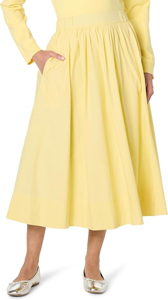 The Drop Women's Arlo Voluminous Cotton Poplin Midi Skirt | Amazon (US)