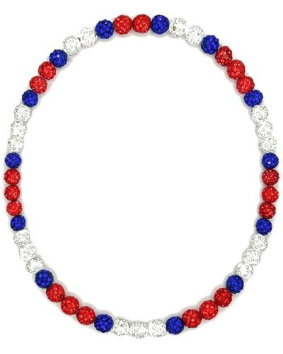 Baseball Bead Necklace for Men, 16/18/20" Ice Necklace Cool Gifts, Rhinestone Bling Inspired Spor... | Amazon (US)