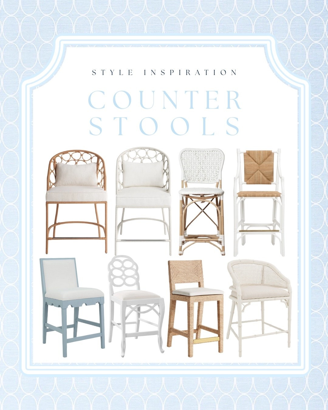 Counter Stools of my dreams ☁️ high end coastal inspired styles I adore! Taking inspiration from these designer styles. #LTKStyleTip

#LTKHome