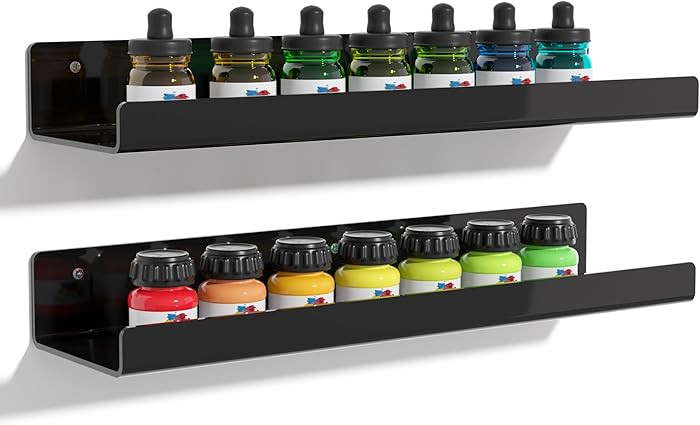 upsimples Acrylic Shelves for Wall Decor, 15" Display Shelf Perfume Organizer for Bathroom, Bedro... | Amazon (US)