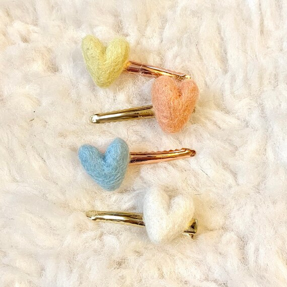 Hair Clip | Felt Hair Clip | Girl Hair Clip | Yellow Hair Clip | Summer Hair Clip | Spring Hair C... | Etsy (US)