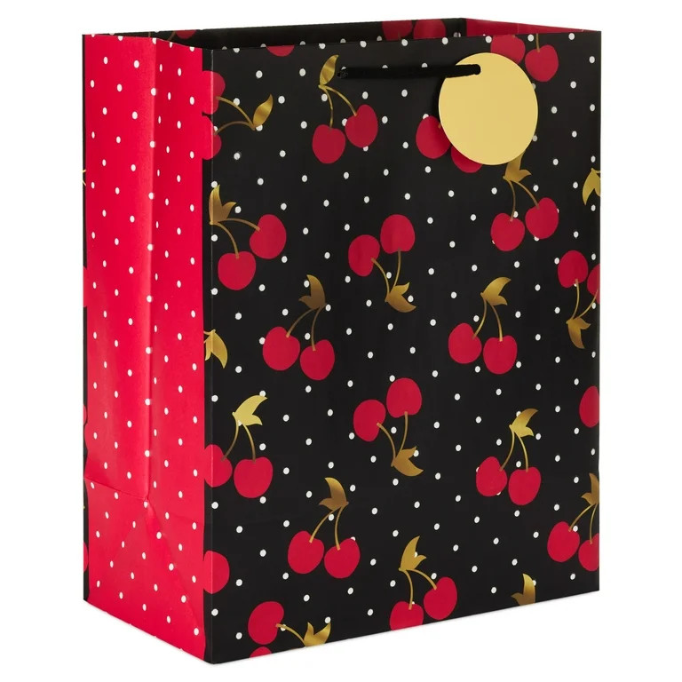 Hallmark Large Valentine's Day Gift Bag (Twin Cherries on Black) | Walmart (US)