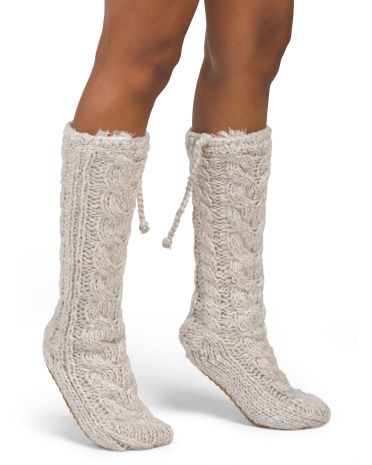 Marshmallow Cable Mukluks | TJ Maxx